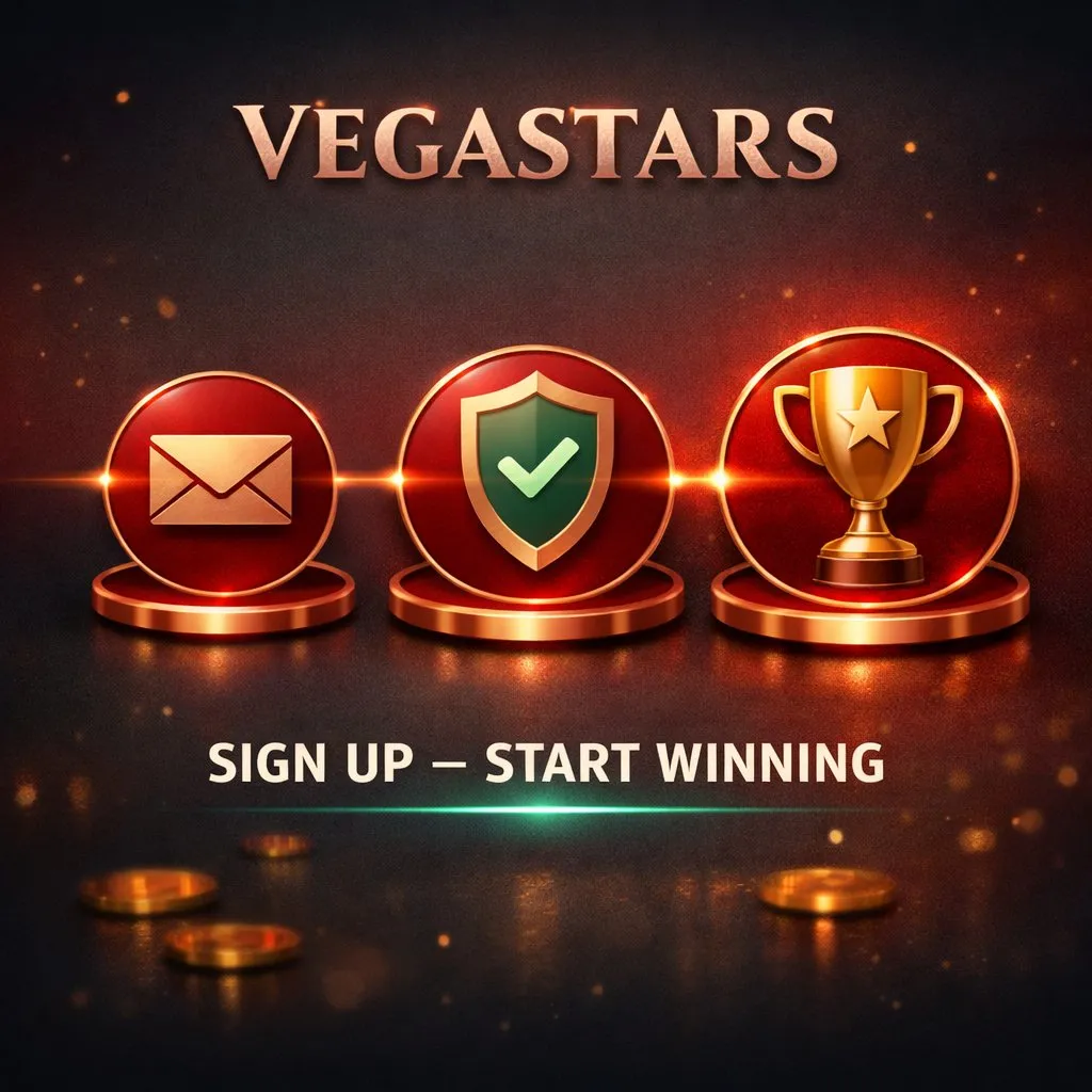 VegaStars sign up registration quick easy create account